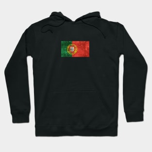 Vintage Aged and Scratched Portuguese Flag Hoodie